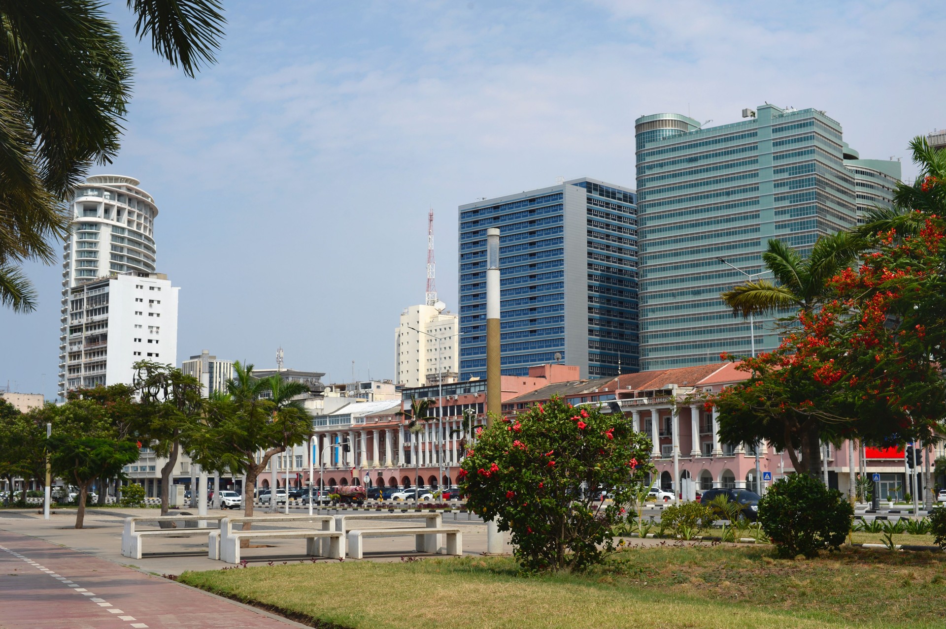 Luanda Marginal business architecture. Angola